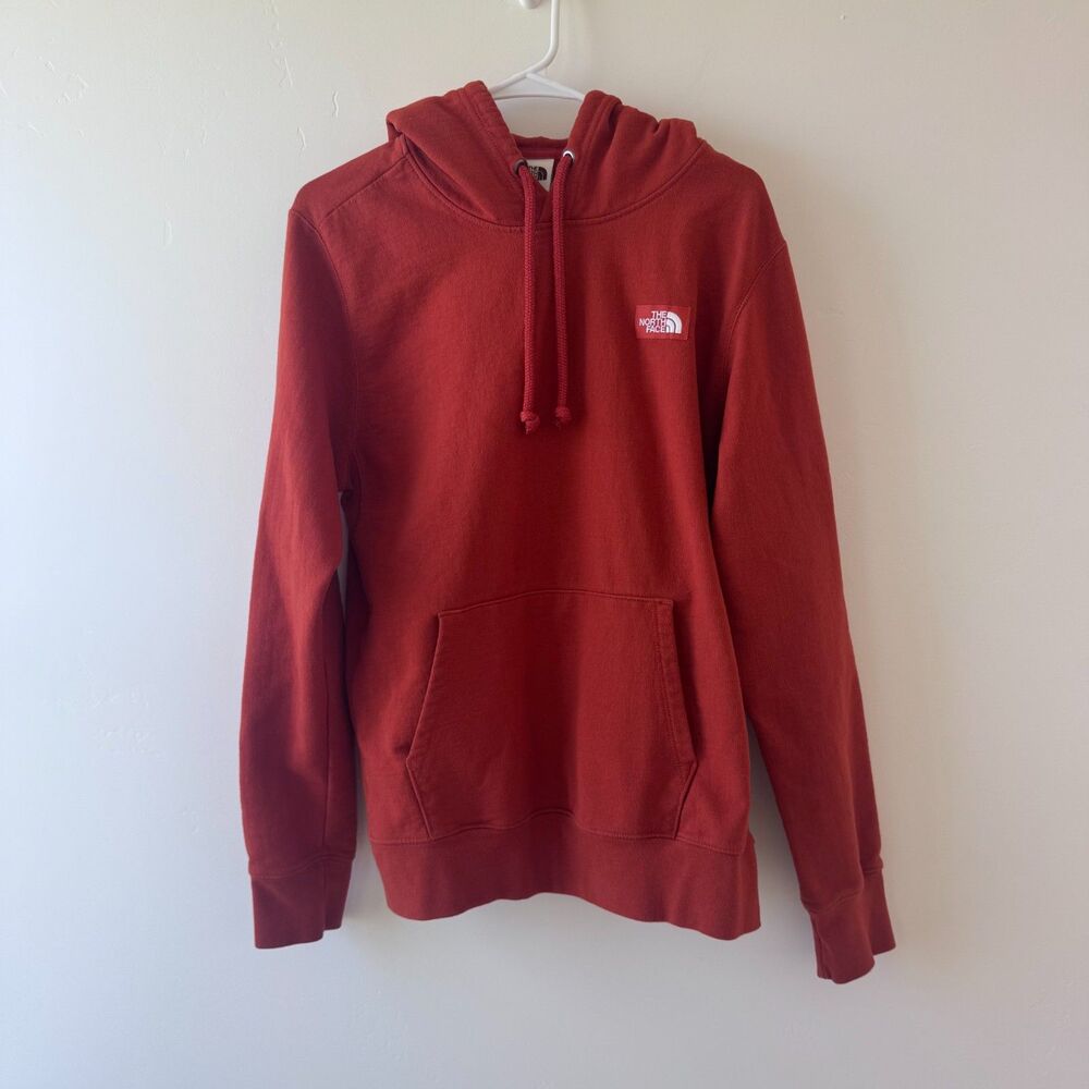 The North Face Burnt Orange Pullover Hoodie Sweatshirt Size M
